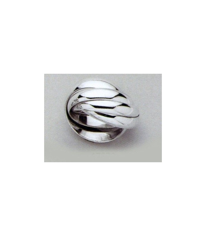 Bague En Argent 925 Taille 54 - Anneau Style Amitié, Poids 4,34 G, Occasion