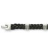 Bracelet homme en cuir noir tressé-1