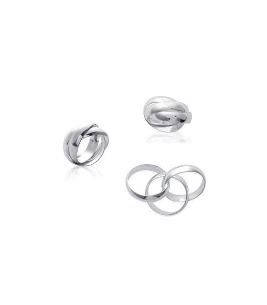 Bague Fine Anneau Strié En Argent Massif 925 - Taille 50 - Motifs Stries