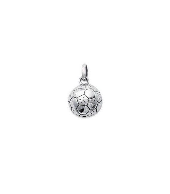 Pendentif Ballon De Football En Acier Inoxydable Noir - Chaîne Incluse - Bijou Homme Sportif - Design Original Et Anti-allergique