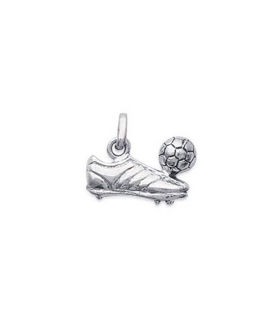 Pendentif argent massif footballeur-1