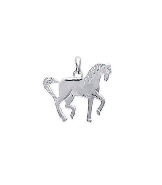 Pendentif argent massif cheval-1