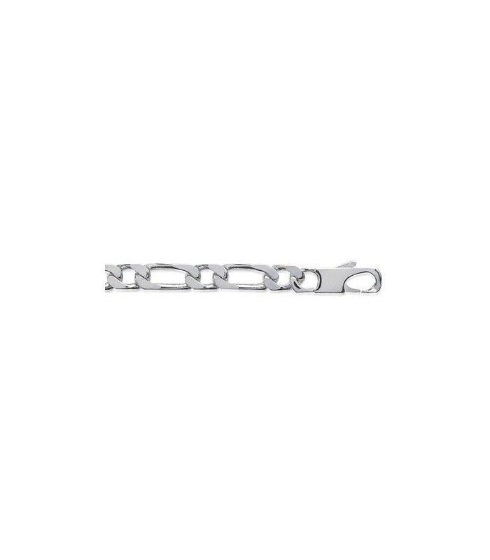 Chaîne 55 cm Maille Figaro Argent Massif 925/1000 Bijoux Homme