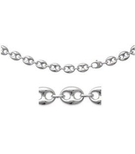 Collier chaîne de cou collier argent grains de café-1