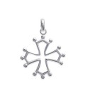 Pendentif cathare croix Occitane argent massif