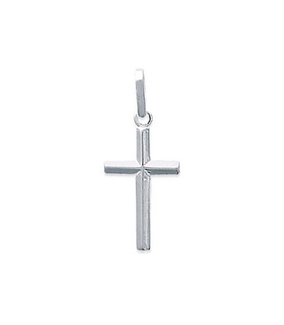 Pendentif croix chrétienne argent massif-1