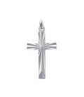 Pendentif croix chrétienne argent massif diamantée