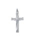 Pendentif croix chrétienne argent massif diamantée-1