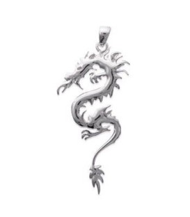 Pendentif dragon chinois argent massif