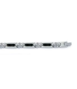 Bracelet homme acier et carbone
