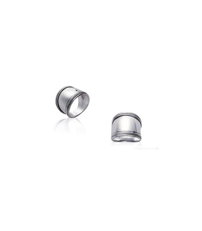 Bague Argent Massif 925 Avec Motif Os - Occasion, Fabrication Française