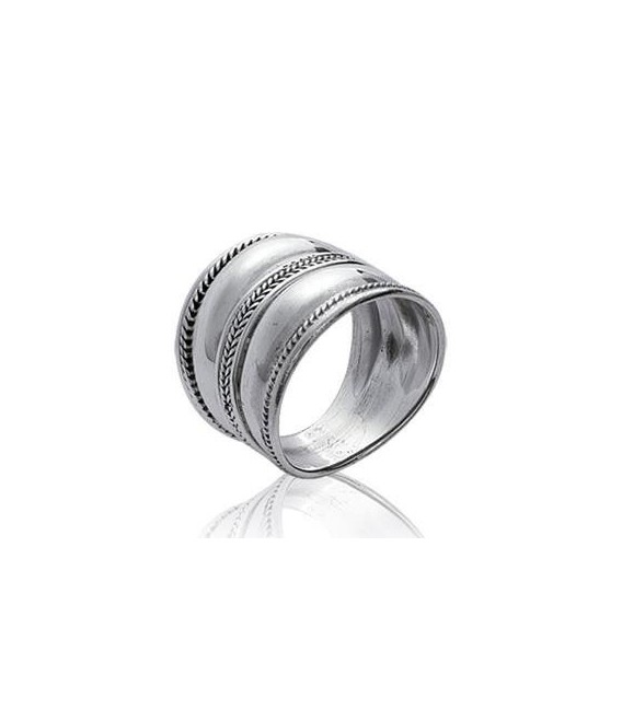 bague argent massif effet double faux anneaux-2