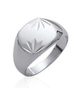 Chevalière homme belle bague argent massif fantaisie gravée