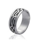 Bague homme alliance argent massif fantaisie