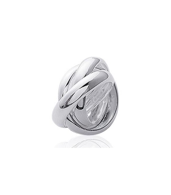 Bague argent massif homme trois anneaux libres entrelacés-2