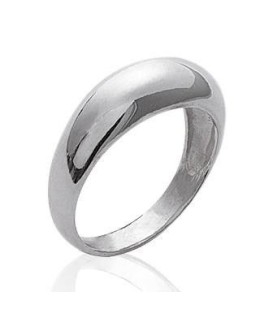 Bague homme argent massif anneau simple légèrement bombée