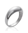 Bague homme argent massif anneau simple légèrement bombée