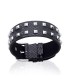 Beau bracelet homme cuir noir clouté d'acier-2