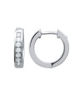 Petite créole argent massif zirconium boucles d'oreilles