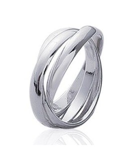 Bague argent massif alliance trois anneaux libres entrelacés-1