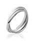 Bague argent massif anneaux entrelacés homme-1