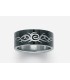 Bague homme acier alliance ruthénium noir anneau tribal-1