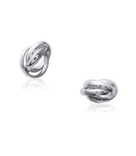 Alliance bague homme anneaux entrelacés en argent massif-2