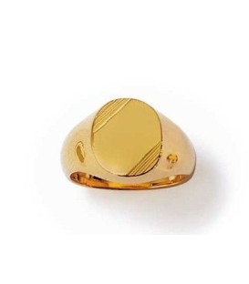 Chevalière ronde bague plaqué or ciselée fantaisie plaqué or-2