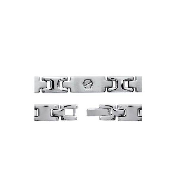 Collier homme chaine de cou acier brossé-2