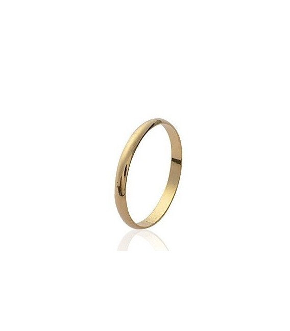 Alliance fine plaqué or bague mariage simple-1