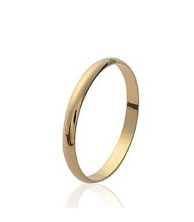 Alliance fine plaqué or bague mariage simple