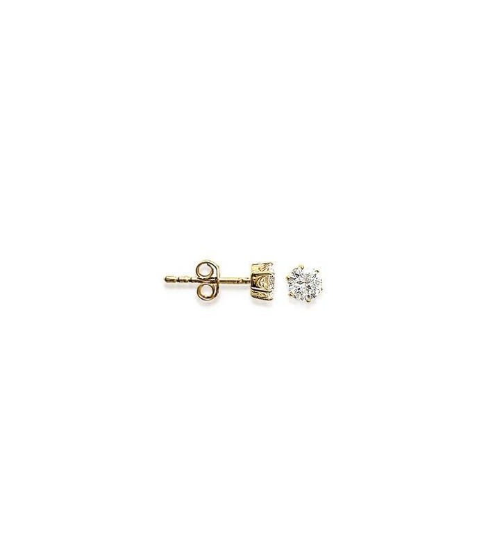 Boucles D'oreilles Percées Clou - Couleur Or Avec Cristal Diamant - Modèle Vintage 256