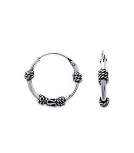 Créole boucles d'oreilles originale argent massif