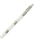 bracelet homme céramique blanche et acier