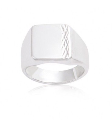 Grosse chevaliere homme argent Clearance