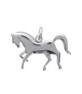 Pendentif argent massif cheval au galop