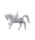 Pendentif argent massif cheval au galop-1