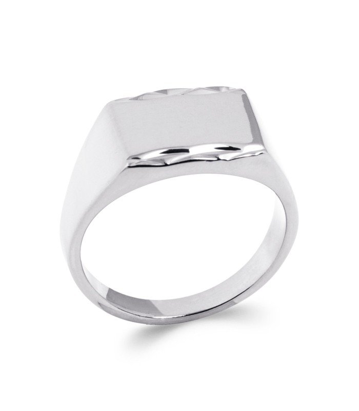 Bague Chevalière Miroir En Argent Massif 925 - Taille 54, Poids 4.2g, Neuve Sans Emballage