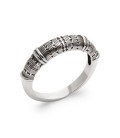 Bague anneau tribal argent