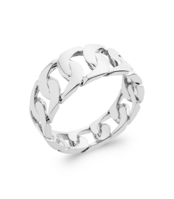 Bague argent massif bel entrelacs gourmette-1