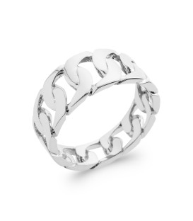 Bague argent massif bel entrelacs gourmette