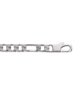 Bracelet gourmette homme argent massif maille figaro-1