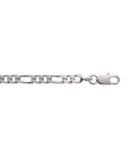 Bracelet gourmette homme argent massif maille figaro