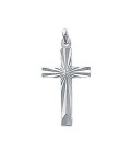 Pendentif croix chrétienne argent diamantée