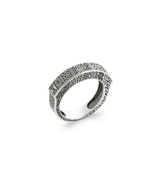 Bague homme en argent massif stylisme très original-1