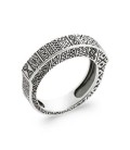 Bague homme en argent massif stylisme très original quantum 925