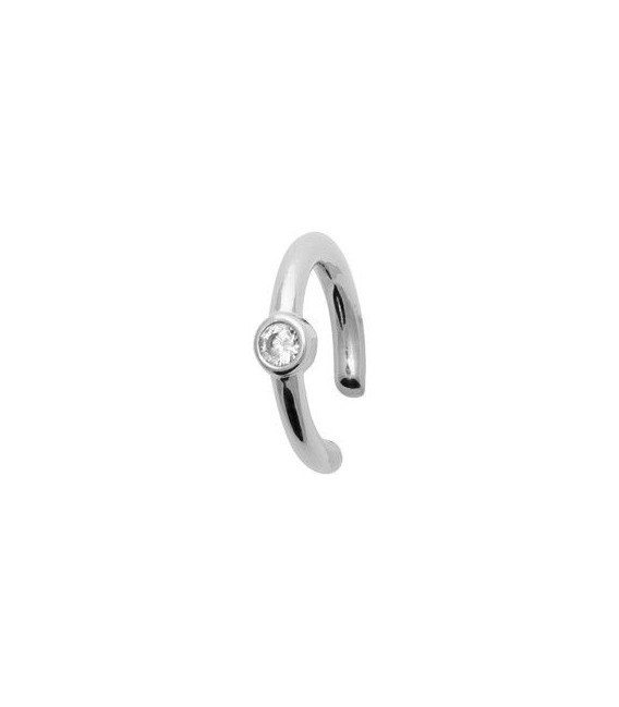 Bague d'oreille argent massif et zirconium-1