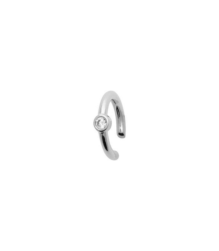 Bague En Argent Massif Avec Nœud Et Zirconium - Taille 54, Occasion