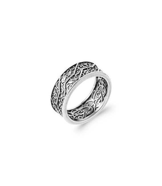 Bague argent massif anneau de style alliance Quantum-1