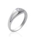 Bague jonc argent massif oxyde de zirconium-1